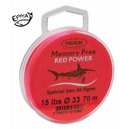 Terminal Tackle Monofilament Powerline Memory Free Red Power