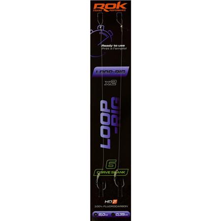 Terminale Rok Fishing Loop Rig Curve Shank - Pacchetto Di 2