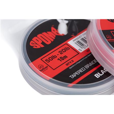 TÊTE DE LIGNE CONIQUE SPOMB TAPERED BRAIDED LEADERS - 10M