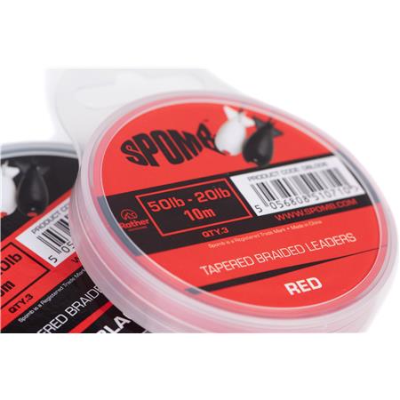 TÊTE DE LIGNE CONIQUE SPOMB TAPERED BRAIDED LEADERS - 10M