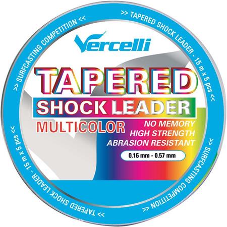 Tete De Ligne Vercelli Tapered Shock Leader Multicolor 15M X 5