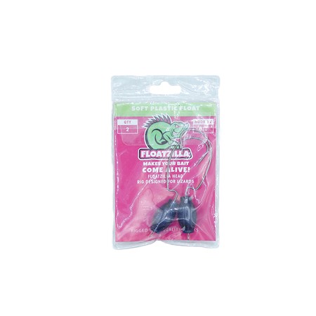 Tête Flottante Floatzilla Pour Leurre Souple Zilla Head - Translucide Bleu / Noir Glitter