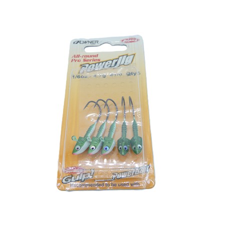 Tete Plombee Berkley Powerjigs 405 - Pack - Olive - 4.7G -  X5