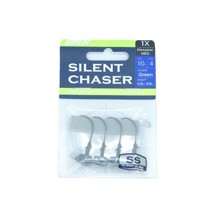 Tête Plombée Bkk Silent Chaser Draggin’Ned - Vert - N°1/0 - 5.3G