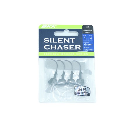 Tête Plombée Bkk Silent Chaser Draggin’Ned - Vert - N°1 - 5.3G