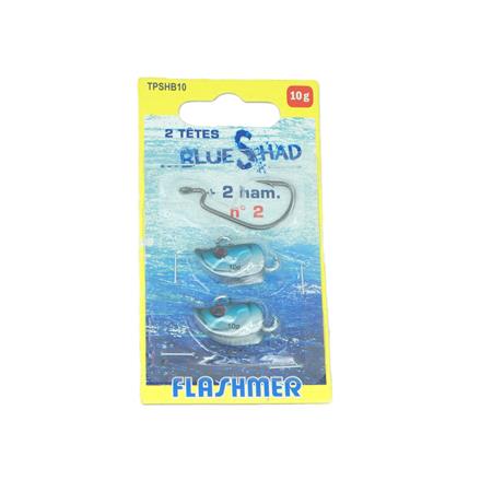 Tete Plombee Flashmer Blue Shad - 10G - N°2/0 - Par 2