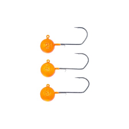Tête Plombée Monkey Lures - Orange/Jaune - N°5/0 - 21G - Par 3
