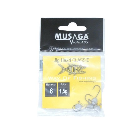 Tete Plombee Musaga Jighead Classic - N°6 - 1.5G
