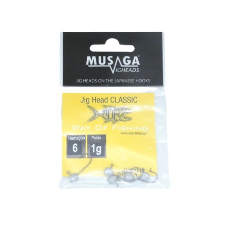 Tete Plombee Musaga Jighead Classic - N°6 - 1G