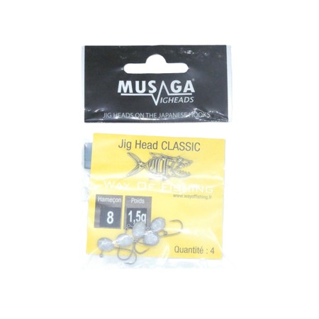 Tete Plombee Musaga Jighead Classic - N°8 - 1.5G
