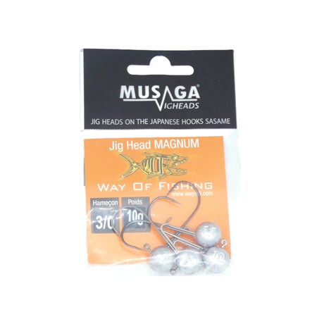 Tête Plombée Musaga Jighead Magnum - N°3/0 - 10G