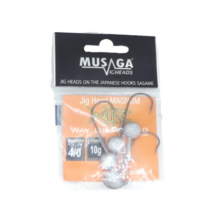 Tête Plombée Musaga Jighead Magnum - N°4/0 - 10G