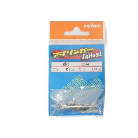 Tete Plombee Reins Aji Ringer Jig Head - Pack -        2.5G - N°6