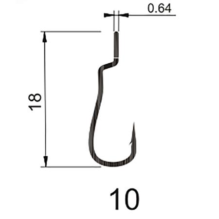 TEXAANSE HAAK CRAZY FISH OFFSET HOOK OFFSET JOINT WORM HOOK