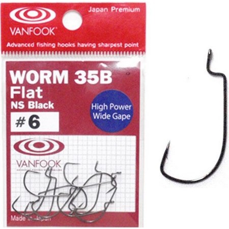 Τεξανικό Αγκίστρι Vanfook Worm-35B Flat - Πακέτο