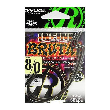 Texanischer Haken Ryugi Infini Brutal - 3Er Pack