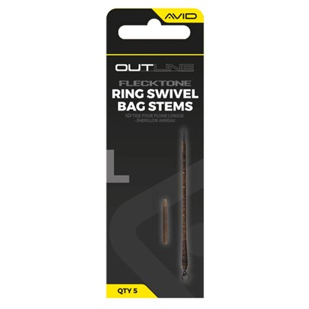 Tija Para Plomo Avid Carp Outline Flecktone Long Bag Stem - Ring Swivel