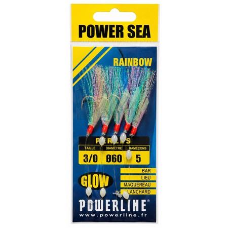 Tira De Penas Powerline Power Sea Arco-Íris