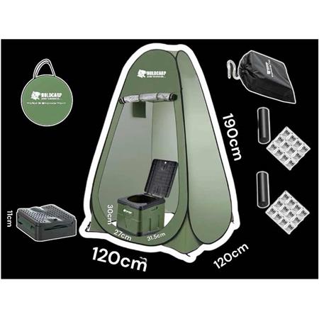 TOILET + TENT SET HOLDCARP PORTABLE TOI + TOILET & SHOWER TENT + TOI GARBAGE KIT
