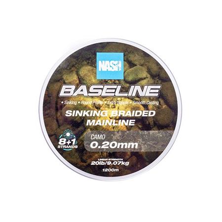 Trança Nash Baseline Sinking Braid Camo - 600M