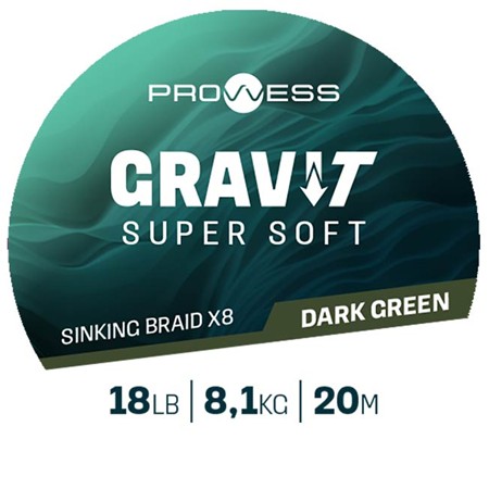 Trança Para Líder Prowess Gravi-T Super Soft Sinking Braid X8 - 20M