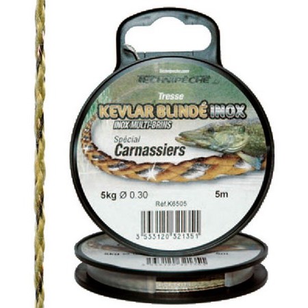 Trança Para Ponta De Linha Technipêche Kevlar Blinde Inox