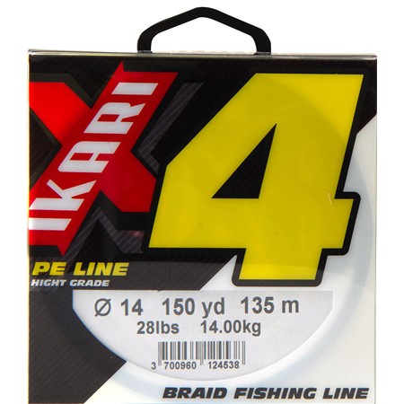 Trança Powerline Ikari X4 - Jaune - 135M