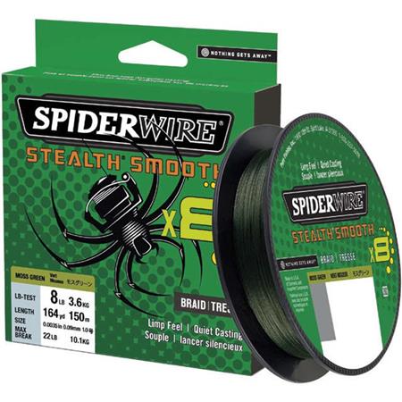 Trança Spiderwire Stealth Smooth 8 Moss - Vert - 150M