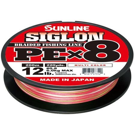 TRANÇA SUNLINE SIGLON BRAID PE 8X MULTICOLOR - 200M