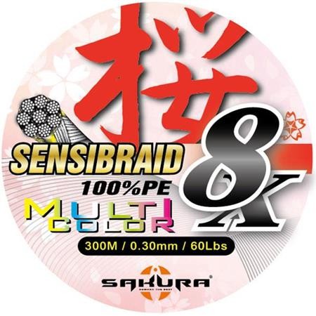Trançado Sakura Sensibraid 8 Multicolor - 300M