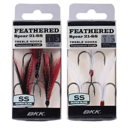 TREBLE HOOK BKK FEATHERED SPEAR-21-SS