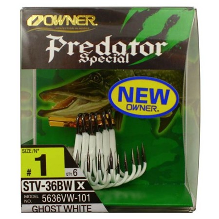 TREBLE HOOK OWNER PREDATOR SP GHOST WHITE