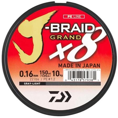 Treccia Daiwa J-Braid Grand X8 Grigio - 270M