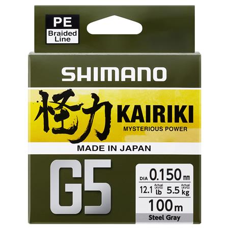 Treccia Shimano Kairiki G5 Steel Grey - 100M