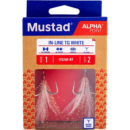 Trekrog Mustad Inline Triple Grip Red Tinsel