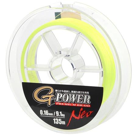 Trenza Amarilla - 135M Gamakatsu Gpower Premium Braid Neo Fluo Jaune - 135M