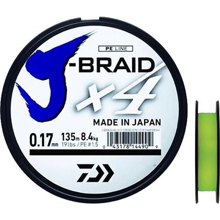 Trenza Daiwa J Braid X4b Amarillo - 270M