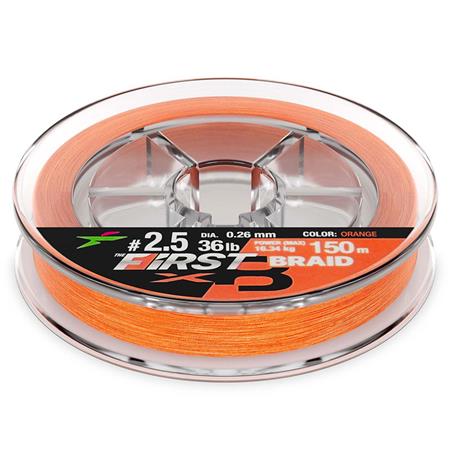 Trenza Intech First Braid X8 - Naranja - 100M
