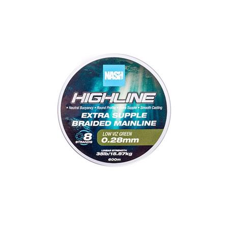 Trenza Nash Highline Floating Braid Green - 600M