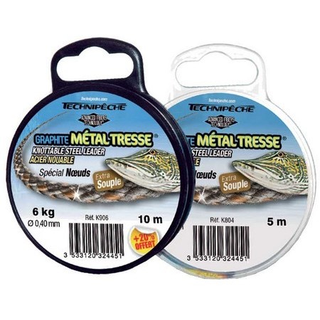 Trenza Para Bajo De Línea Especial Inerte Technipêche Graphite Metal