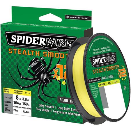 Trenza Spiderwire Stealth Smooth 12 Braid - 2000M - Amarillo