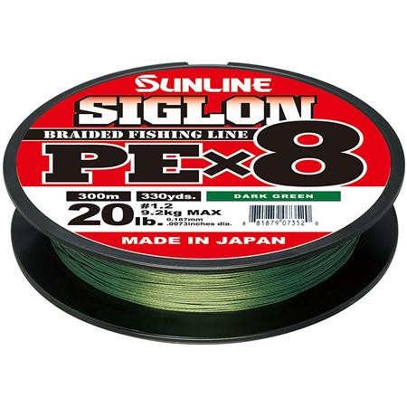 Trenza Verde Oscuro - 300M Sunline Siglon Braid Pe 8X