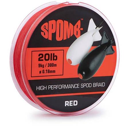 TRENZADO - 300M SPOMB BRAID RED - 300M