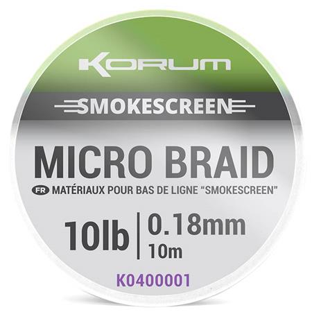 Trenzado Bajo De Línea Korum Smokescreen Micro Braid - 10M