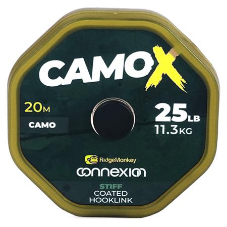 Trenzado Bajo De Línea Ridge Monkey Connexion Camox Stiff Coated Hooklink - 20M