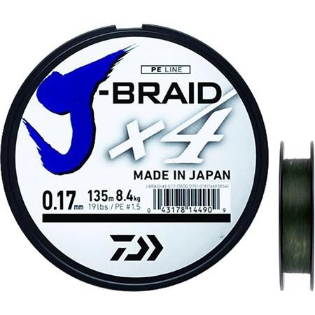 Trenzado Daiwa J Braid X4b Verde -1350M