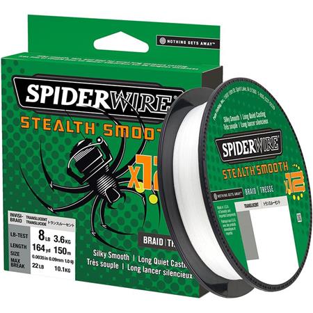 Trenzado Spiderwire Stealth Smooth 12 Braid - 150 M - Traslúcido