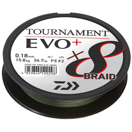 Trenzado - Verde - 135M Daiwa Tournament 8 Braid Evo+ - Vert - 135M