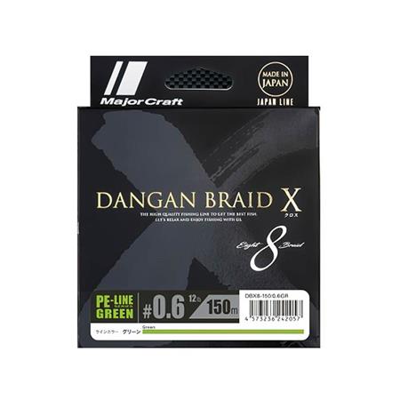 TRENZADO VERDE - 150M MAJOR CRAFT DANGAN BRAID X VERT - 150M