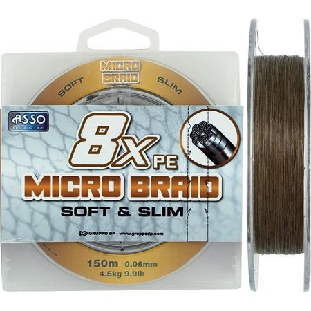 Trenzadomarrón - 150M Asso Micro Braid 8X Marrón -150M